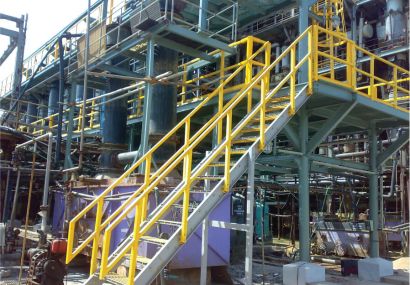trapperekkverk i glassfiber, slitesterkt og korrosjonsbestandig