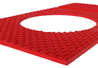 Red table mats slip resistance
